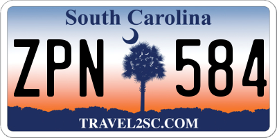SC license plate ZPN584