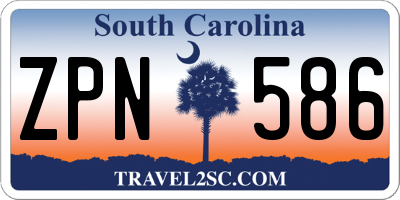 SC license plate ZPN586
