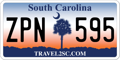 SC license plate ZPN595