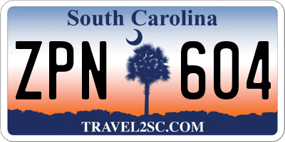 SC license plate ZPN604