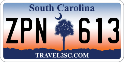 SC license plate ZPN613