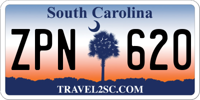 SC license plate ZPN620