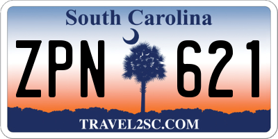 SC license plate ZPN621