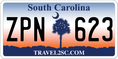 SC license plate ZPN623