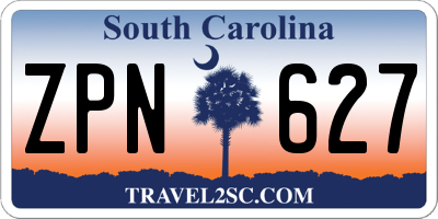 SC license plate ZPN627