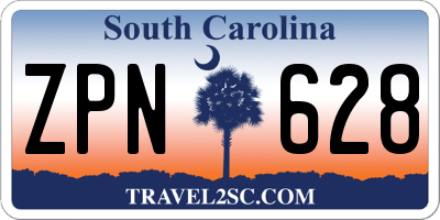SC license plate ZPN628