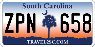 SC license plate ZPN658