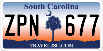 SC license plate ZPN677
