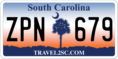 SC license plate ZPN679