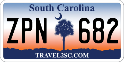 SC license plate ZPN682