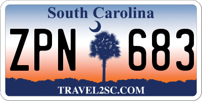 SC license plate ZPN683