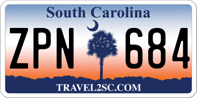 SC license plate ZPN684