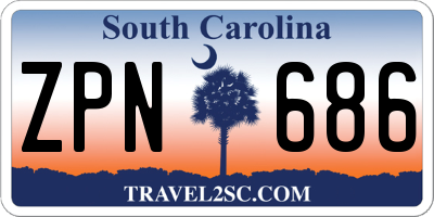 SC license plate ZPN686