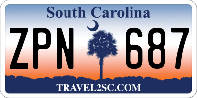 SC license plate ZPN687