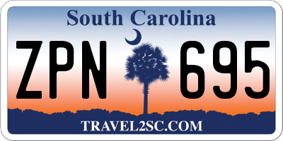 SC license plate ZPN695
