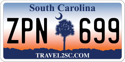 SC license plate ZPN699