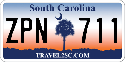 SC license plate ZPN711