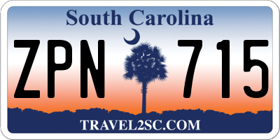 SC license plate ZPN715