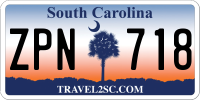 SC license plate ZPN718