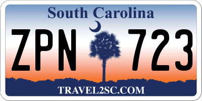 SC license plate ZPN723