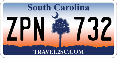 SC license plate ZPN732