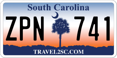 SC license plate ZPN741