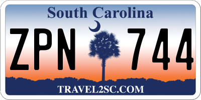 SC license plate ZPN744