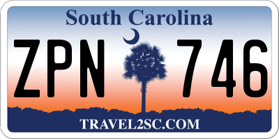 SC license plate ZPN746
