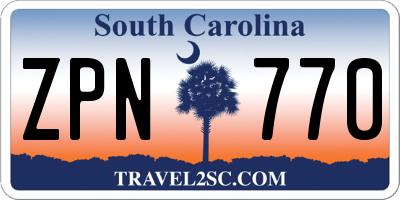 SC license plate ZPN770