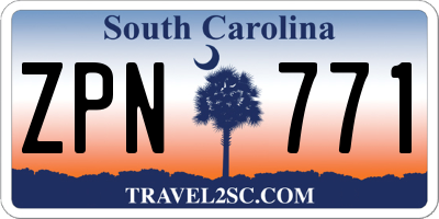 SC license plate ZPN771