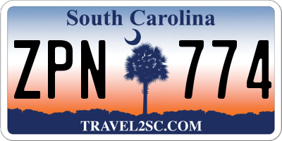 SC license plate ZPN774