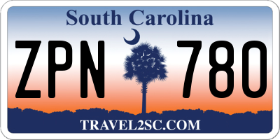 SC license plate ZPN780