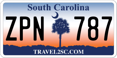 SC license plate ZPN787