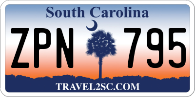 SC license plate ZPN795
