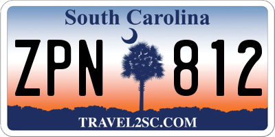 SC license plate ZPN812