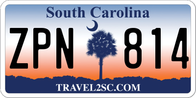 SC license plate ZPN814