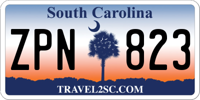 SC license plate ZPN823