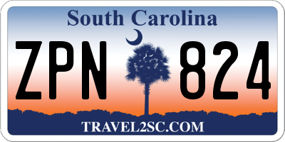 SC license plate ZPN824