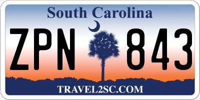 SC license plate ZPN843