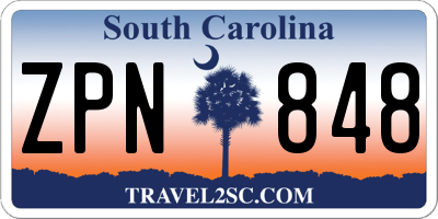 SC license plate ZPN848