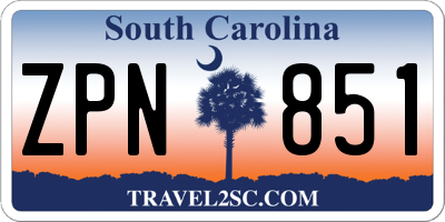 SC license plate ZPN851