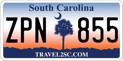 SC license plate ZPN855