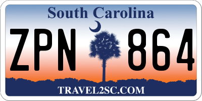 SC license plate ZPN864