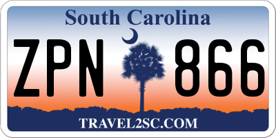 SC license plate ZPN866