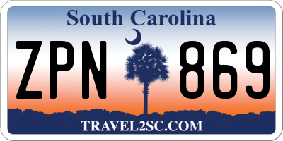 SC license plate ZPN869