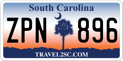 SC license plate ZPN896