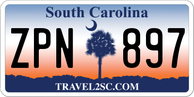 SC license plate ZPN897