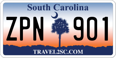 SC license plate ZPN901