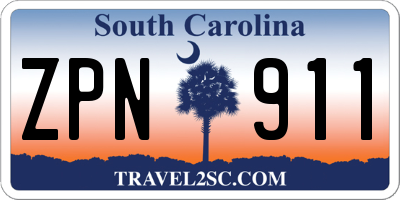 SC license plate ZPN911
