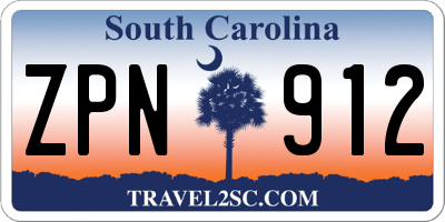 SC license plate ZPN912